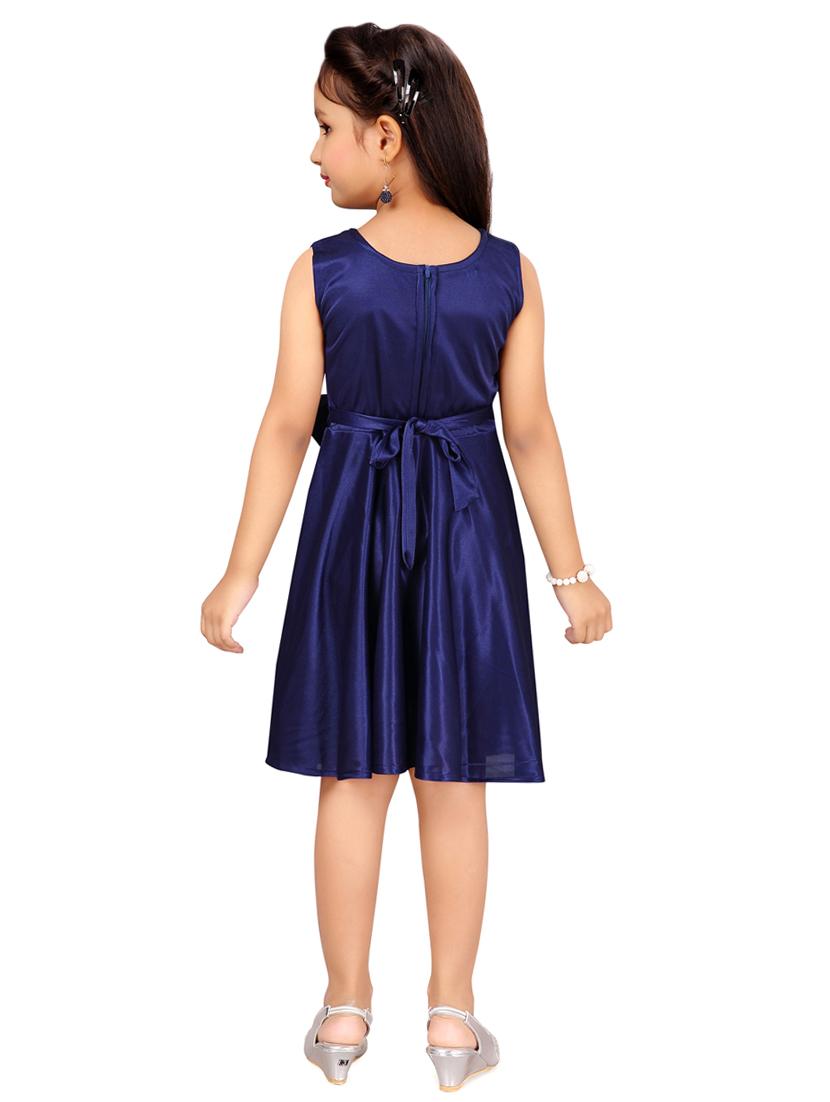 blue polyester frock - 17000632 - Zoom Image - 3