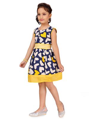 yellow cotton frock - 17000644 - Standard Image - 2