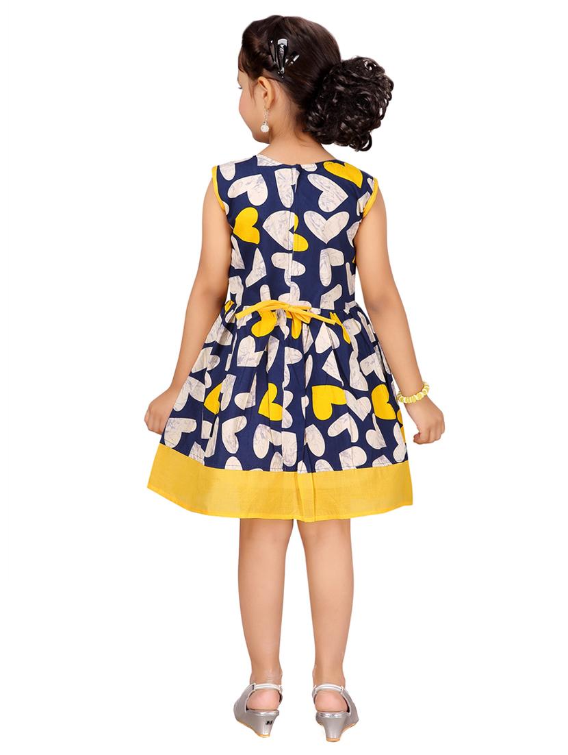 yellow cotton frock - 17000644 - Zoom Image - 3