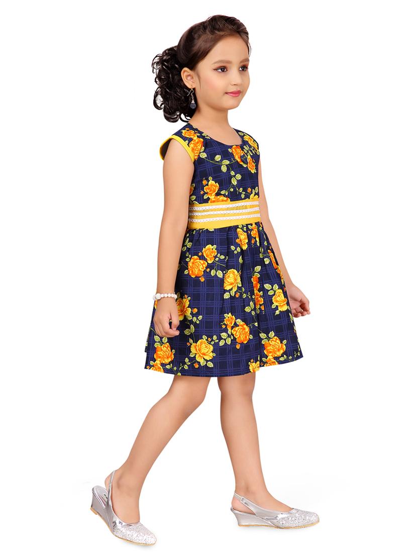 blue cotton frock - 17000647 - Zoom Image - 2