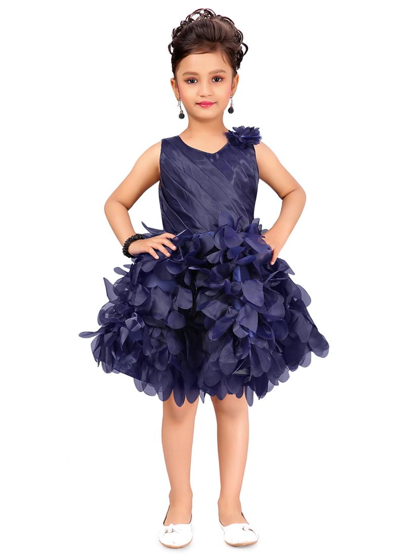 blue polyester frock - 17000648 - Zoom Image - 1