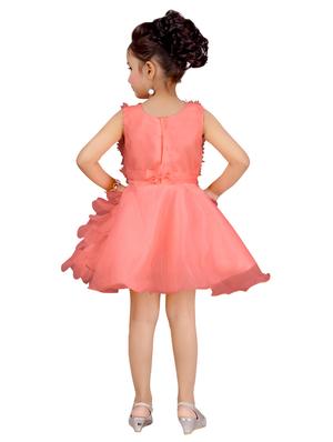 orange polyester frock - 17000651 - Standard Image - 3