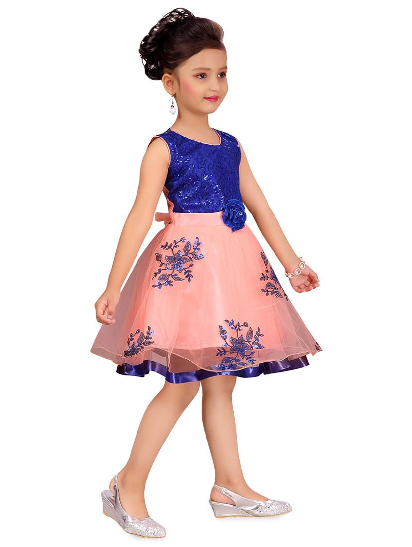 blue net frock - 17000652 - Zoom Image - 2