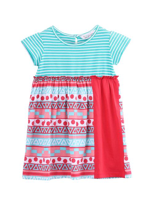 multi colored cotton blend frock - 17000717 - Standard Image - 1