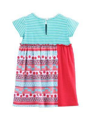 multi colored cotton blend frock - 17000717 - Standard Image - 2