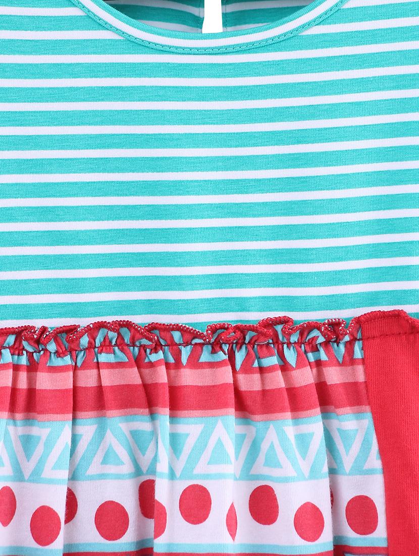 multi colored cotton blend frock - 17000717 - Zoom Image - 3
