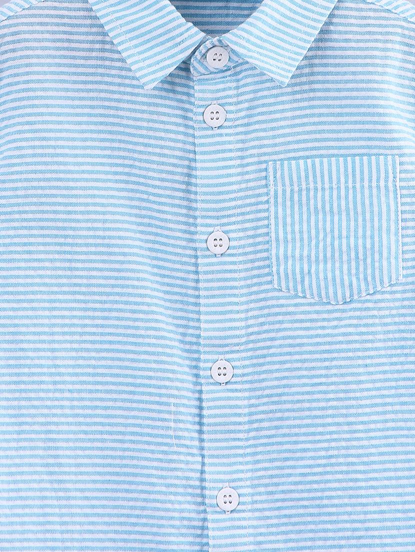 blue cotton shirt - 17000729 - Zoom Image - 3
