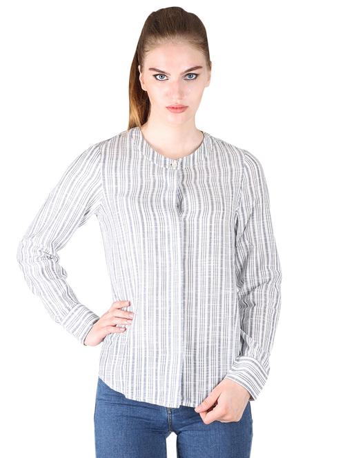 long sleeved striped shirt - 17001207 - Standard Image - 1
