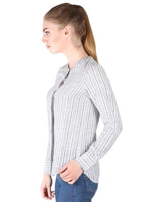 long sleeved striped shirt - 17001207 - Standard Image - 2