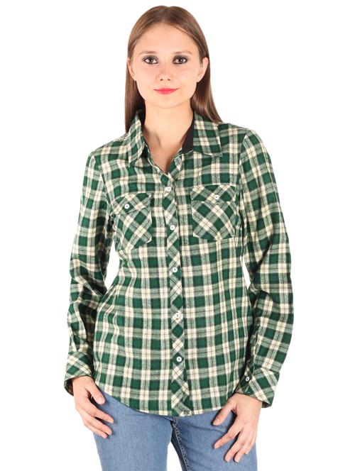 long sleeved checkered shirt - 17001214 - Standard Image - 1