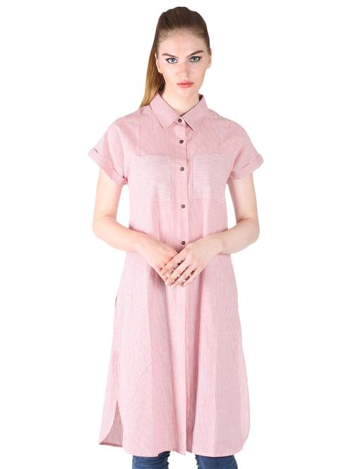 pocket patch striped shirt tunic - 17001221 - Standard Image - 1