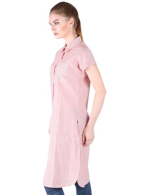 pocket patch striped shirt tunic - 17001221 - Standard Image - 2