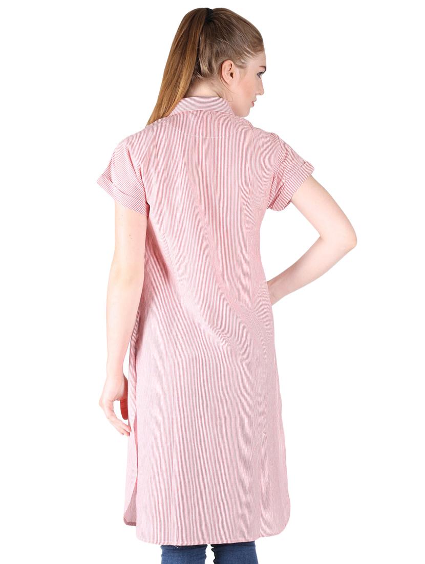 pocket patch striped shirt tunic - 17001221 - Zoom Image - 3