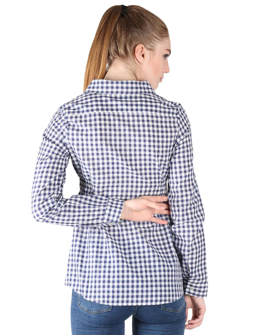 long sleeved checkered shirt - 17001226 - Zoom Image - 2
