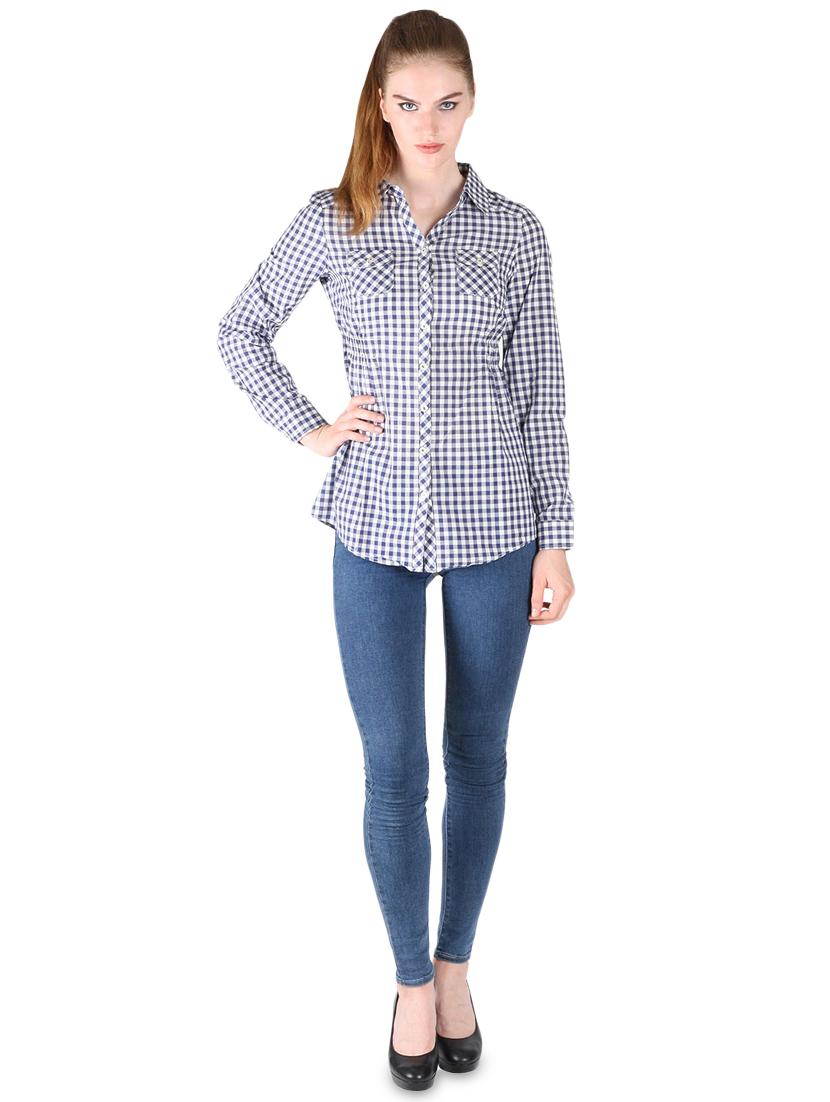 long sleeved checkered shirt - 17001226 - Zoom Image - 3