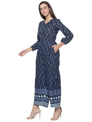 v neck printed maxi dress - 17001413 - Standard Image - 2