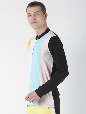 multi color block cut & sew t-shirt - 17001500 - Standard Image - 2