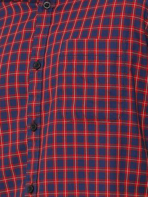 red checkered casual shirt - 17001541 - Standard Image - 5
