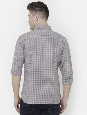 grey checkered casual shirt - 17001561 - Standard Image - 3