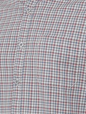 grey checkered casual shirt - 17001561 - Standard Image - 5