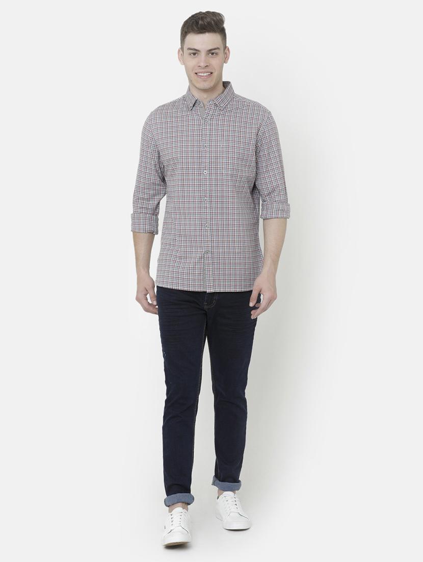 grey checkered casual shirt - 17001561 - Zoom Image - 4