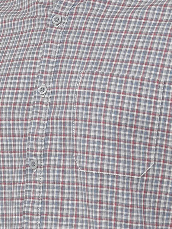 grey checkered casual shirt - 17001561 - Zoom Image - 5