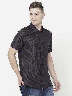 black checkered casual shirt - 17001567 - Standard Image - 2