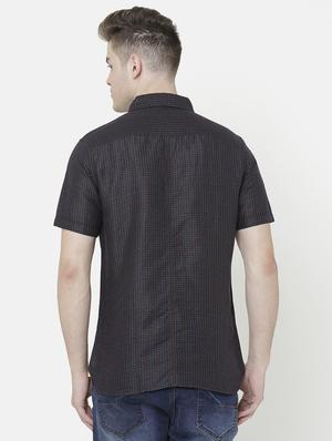 black checkered casual shirt - 17001567 - Standard Image - 3
