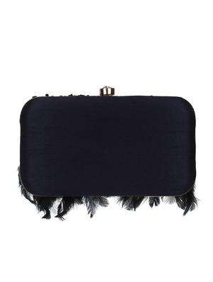 black faux silk box clutch - 17001700 - Standard Image - 2