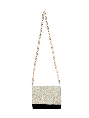 black velvet fold over clutch - 17001715 - Standard Image - 5