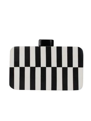 black wood box clutch - 17001716 - Standard Image - 2