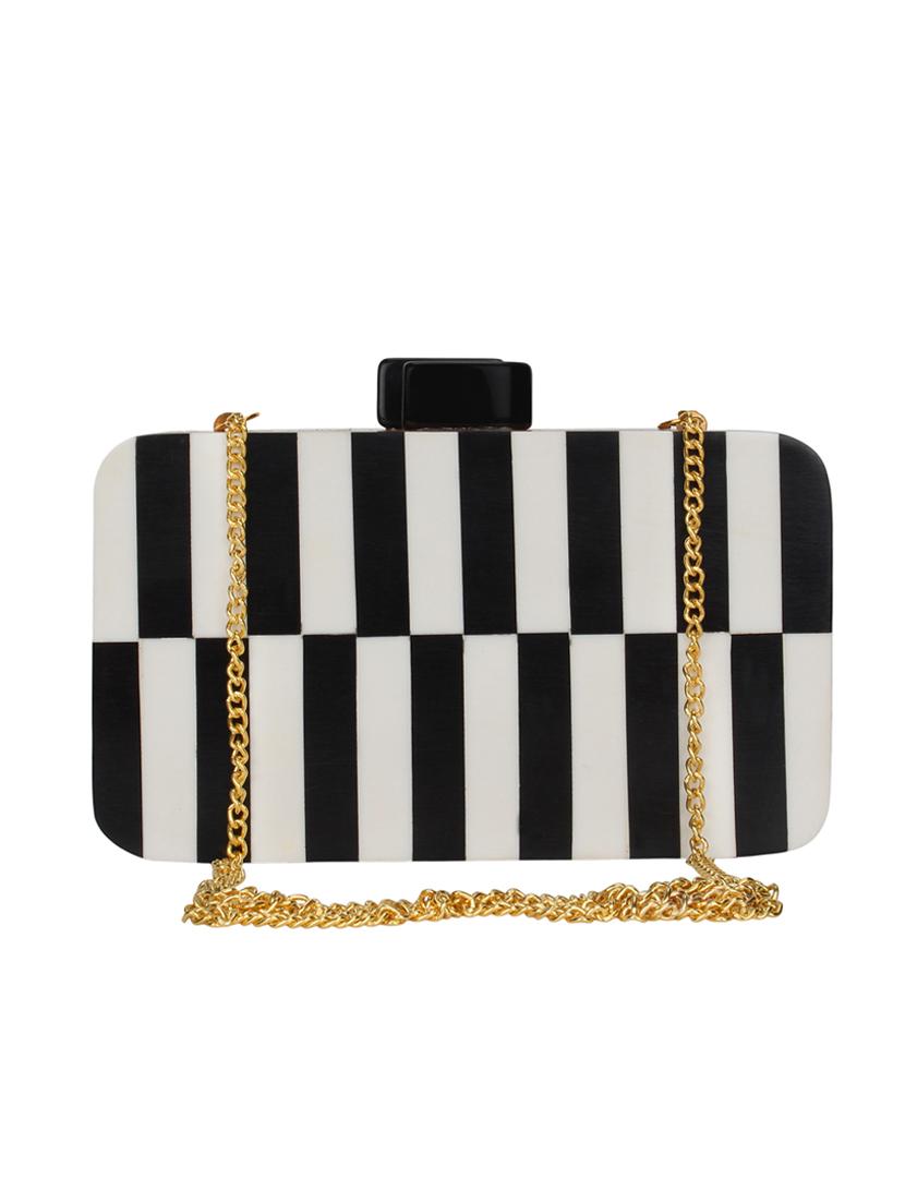 black wood box clutch - 17001716 - Zoom Image - 1