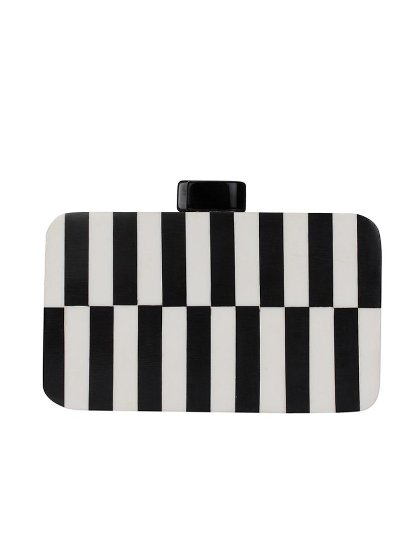 black wood box clutch - 17001716 - Zoom Image - 2