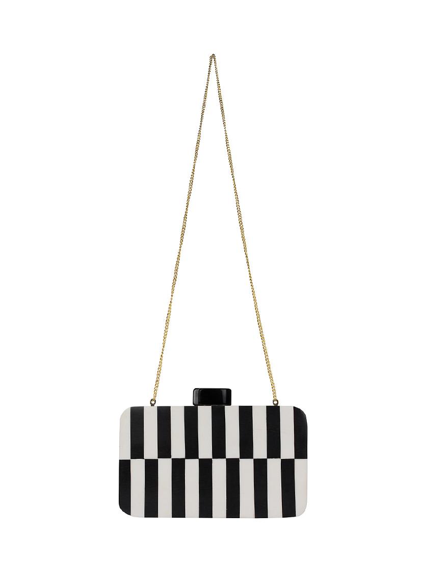 black wood box clutch - 17001716 - Zoom Image - 5