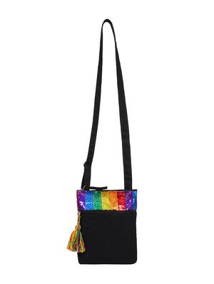 black cotton regular sling bag - 17001749 - Standard Image - 5