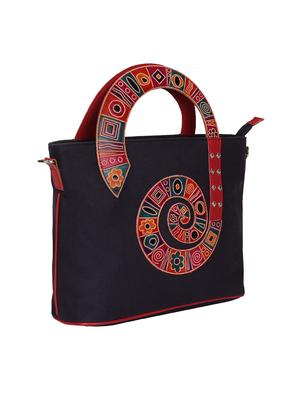 blue canvas regular sling bag - 17001751 - Standard Image - 4