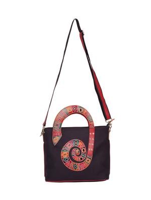 blue canvas regular sling bag - 17001751 - Standard Image - 5