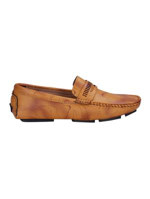 tan synthetic slip on loafers - 17001801 - Standard Image - 2