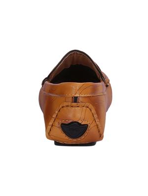 tan synthetic slip on loafers - 17001801 - Standard Image - 3