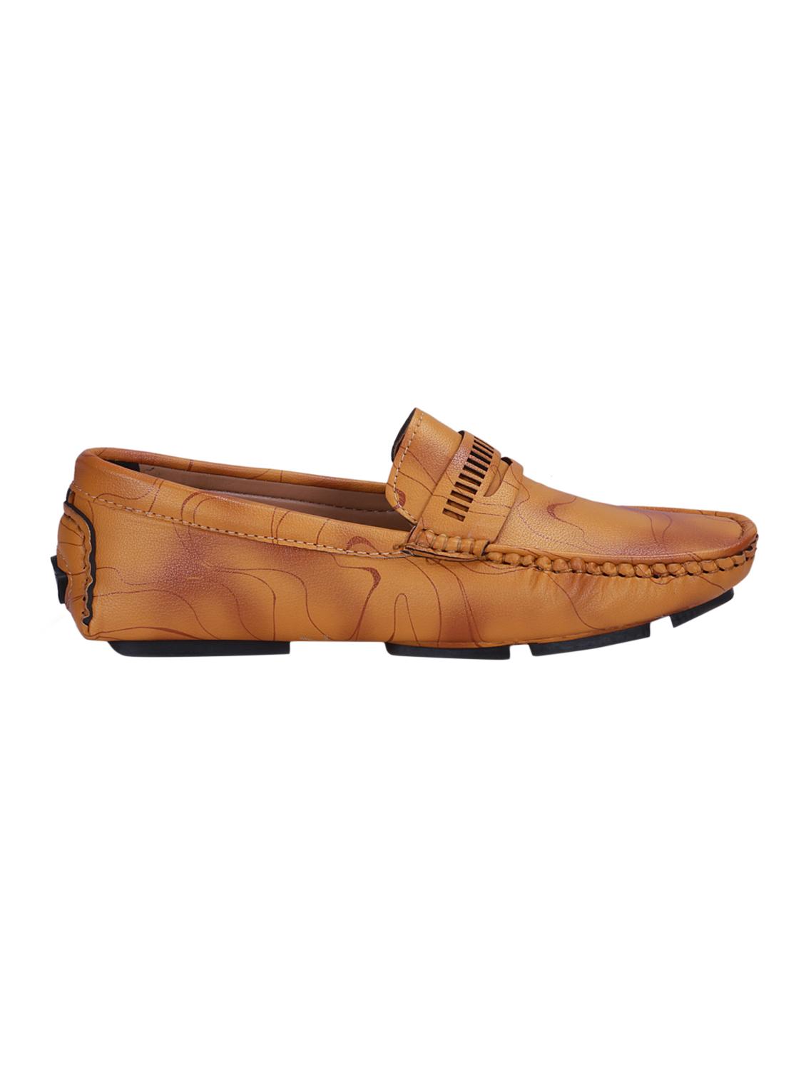 tan synthetic slip on loafers - 17001801 - Zoom Image - 2