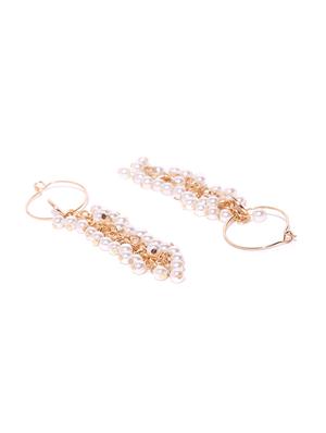 gold metal drop earring - 17003934 - Standard Image - 2