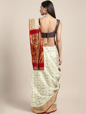 self design woven saree - 17005400 - Standard Image - 2