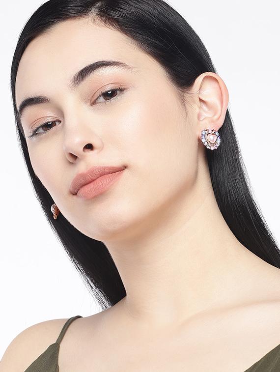 multi colored metal studs earring - 17005640 - Zoom Image - 3