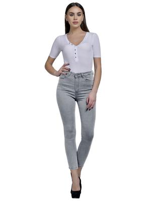 high rise cropped jeans - 17005968 - Standard Image - 4