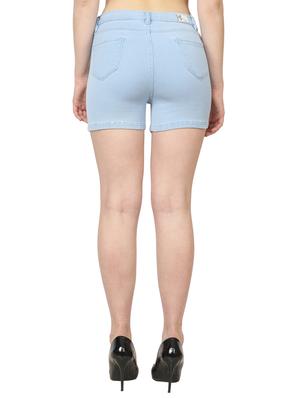 mid rise denim shorts - 17005986 - Standard Image - 3