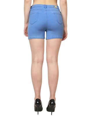 mid rise denim shorts - 17005987 - Standard Image - 3