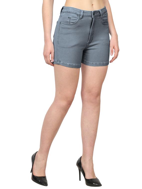 mid rise denim shorts - 17005989 - Zoom Image - 2
