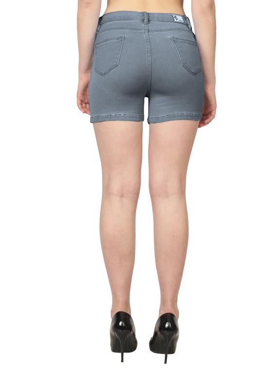 mid rise denim shorts - 17005989 - Zoom Image - 3
