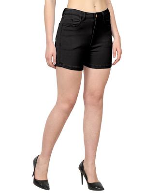 mid rise denim shorts - 17005991 - Standard Image - 2