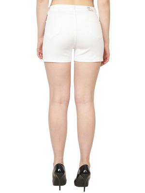 mid rise denim shorts - 17005993 - Standard Image - 3